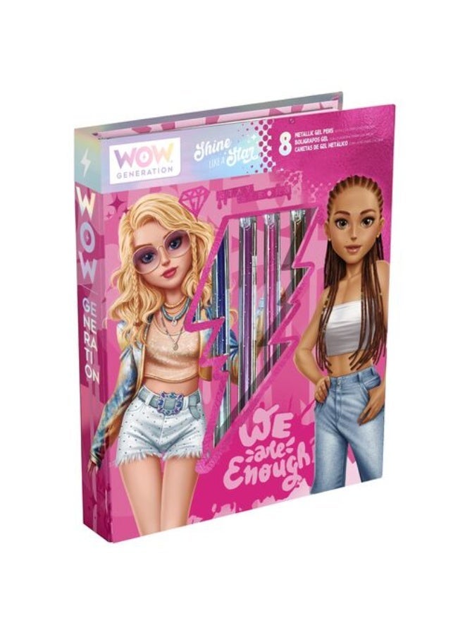 Wow Generation Colouring Notebook With 8 Metallic Gel Pens WOW00143 - Image 1